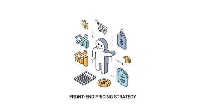 Illustrated Front End Pricing Strategy Concept Artwork.