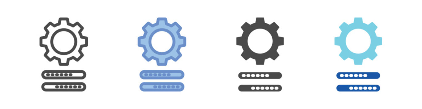 Software Update Icon Set With Multiple Styles Vector Illustration