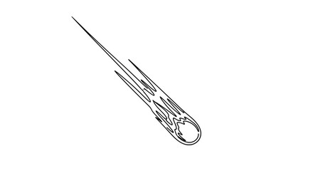 Meteorite Streak Line Art © Kaleng