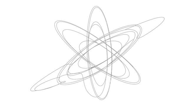 Abstract Atomic Structure Drawing