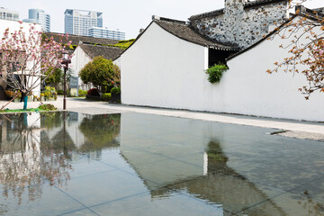 Naklejka premium Jiangnan architecture in Changzhou, China