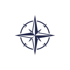 Obraz premium Compass Rose Navigation Symbol - Nautical Star Directional Icon