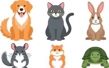Obraz premium Large collection of simple animal and insect line icons vector illustrations featuring wildlife mammals birds reptiles bugs and marine life creatures.
