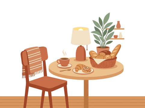 chair set table with brown wood  tone colour