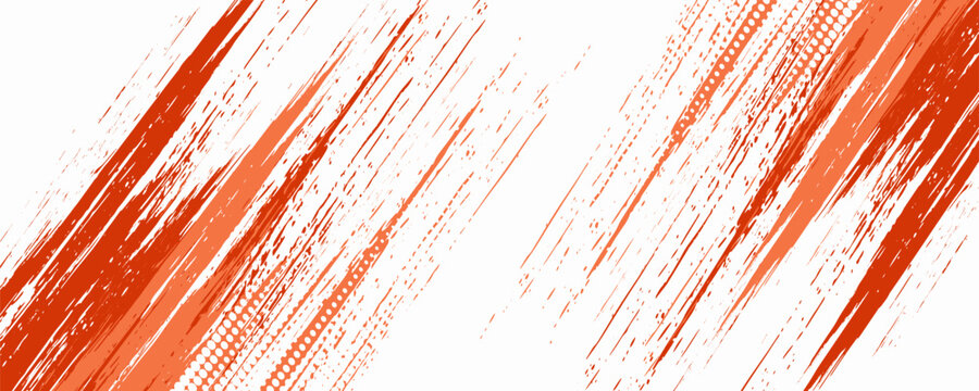 Orange grunge abstract texture background with halftone