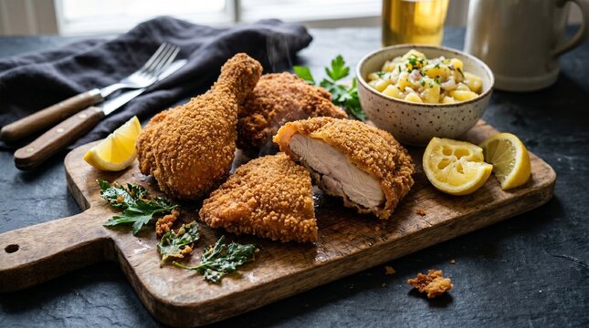 Classic Austrian Backhendl Fried Chicken Platter