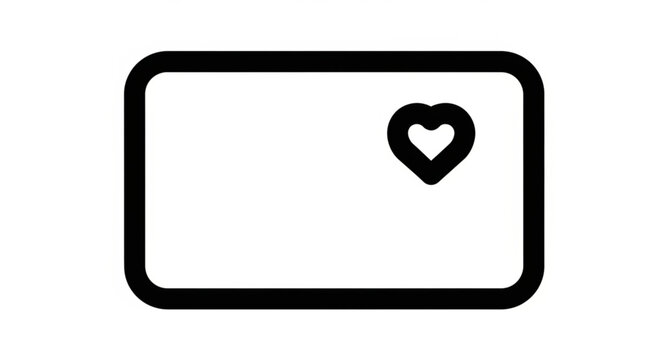 Heart Shape in Rectangle.