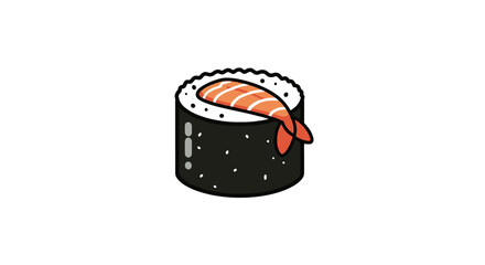 Single shrimp maki sushi roll with nori seaweed © fahri