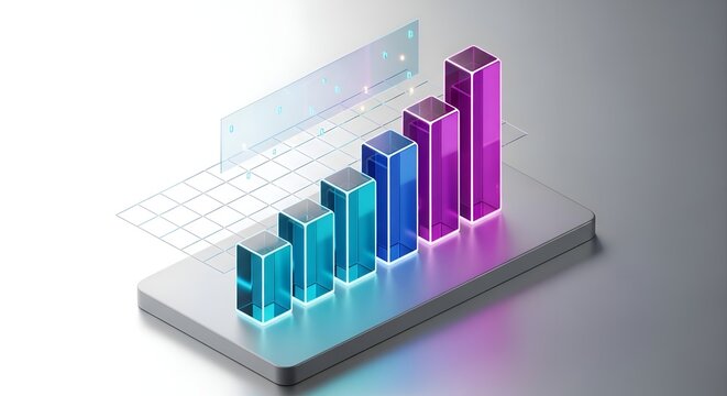 Digital Growth in Gradient Bars
Rising Metrics: Blue to Purple
Six Steps to Success
Data-Driven Growth Visualization
Purple Haze of Progress
Gradient Growth Bar Chart
Ascending Digital Analytics
Perfo