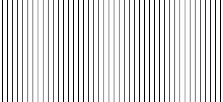 Vertical Parallel Lines Seamless Pattern, Abstract Geometric Thin Pinstripe Texture Background, and Modern Linear Monochrome Repeating Grid Vector