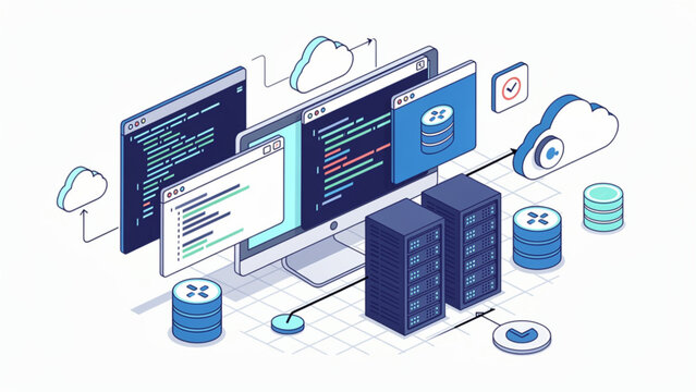 Data Servers and Cloud Computing Technology Setup.