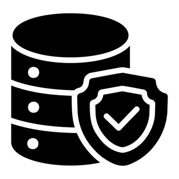 Secure database Solid icon