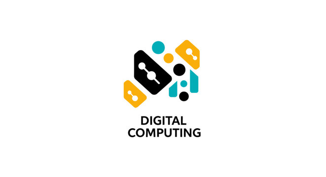 Digital Computing Abstract Technology Concept Logo