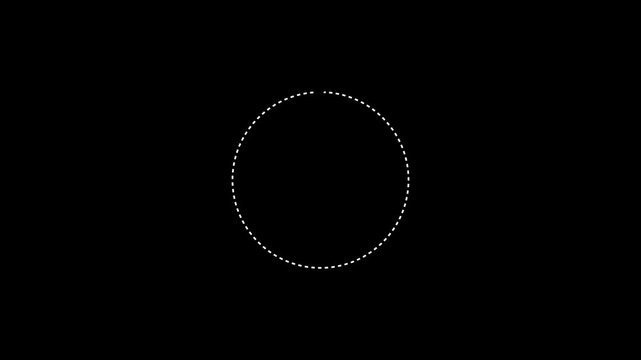 Line dot circle frame animation.
