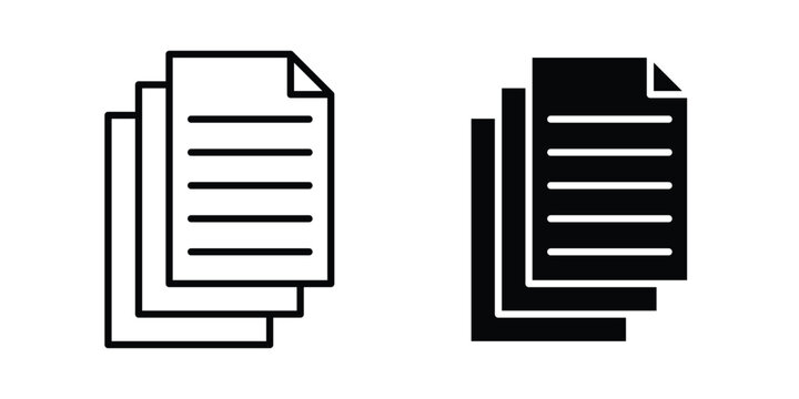 Document papers pile icon