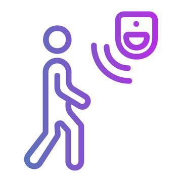 Motion sensor Line Gradient Icon