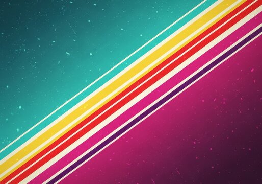 A vintage athletic template features bold parallel stripes across a textured backdrop with a subtle grainy overlay for a nostalgic feel, spirit, athletic, shadow