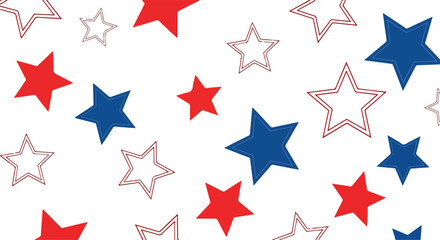 Obraz premium Colorful star pattern on white background