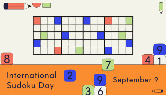 Sudoku puzzle, International Sudoku Day, brain teaser, logic game