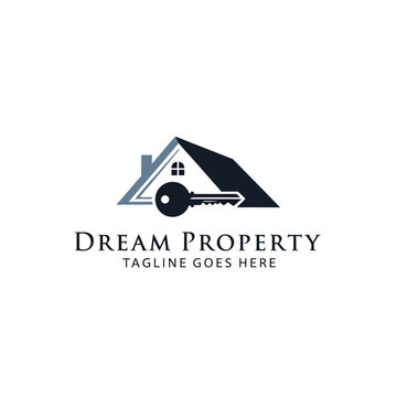 Modern and recognizable emblem for property sales, rentals, or locksmith services.