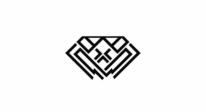 Stylized geometric diamond logo