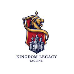 Elegant heraldic shield symbolizing strength and noble heritage, ideal for security or historical branding projects. © ELG