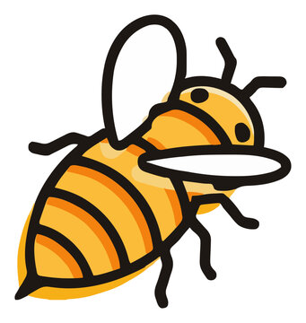 Honey bee neon isometric view vector illustration. Generative AI