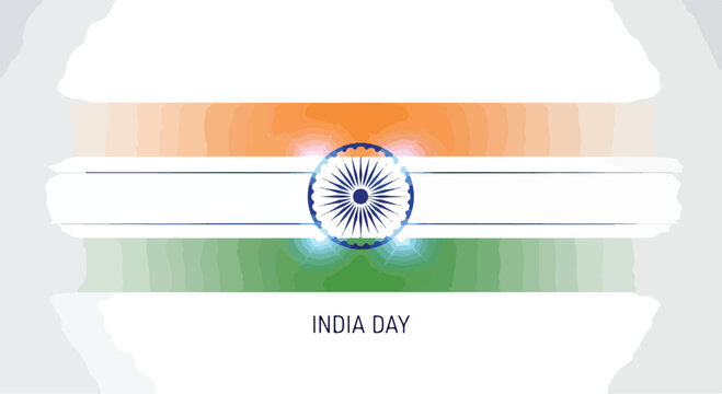 Vibrant Indian flag with Ashoka Chakra