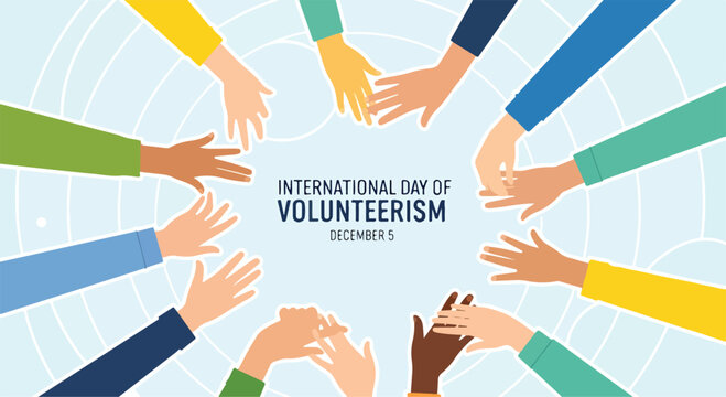 A diverse group of people joining hands