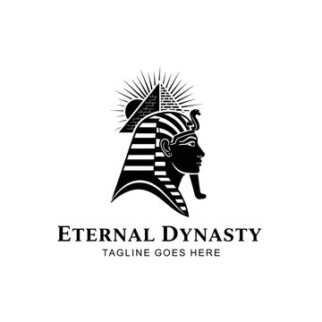 Powerful Egyptian-themed logo suitable for historical travel agencies, luxury brands, and museum branding.