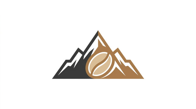 Coffee Bean Mountain Logo Design.