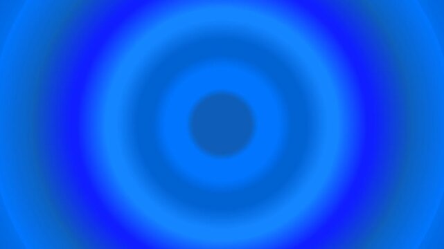 Smooth blue radial gradient composition featuring concentric circular rings and a central sphere. Modern motion background with soft transitions, luminous depth, and clean geometric symmetry.