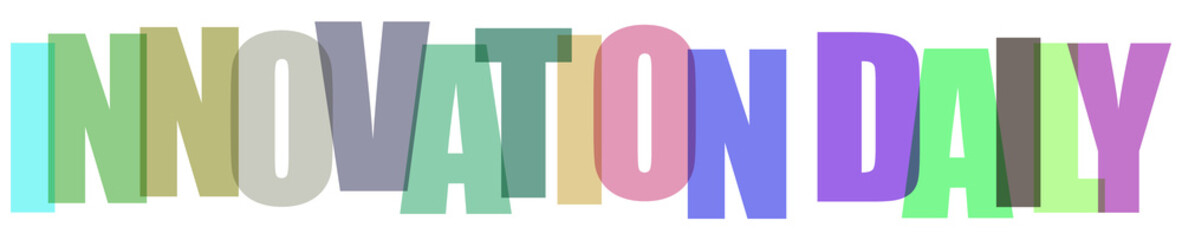 Innovation day colorful letters on checkered background celebrating creativity and new ideas. © Ajmain Hussain