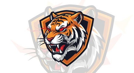 Aggressive Tiger Head Mascot Logo Design © Sego