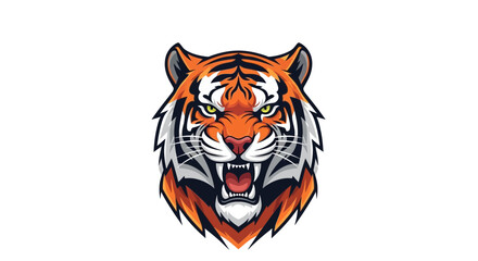 Fierce Tiger Head Mascot - Roaring Big Cat Illustration © Sego