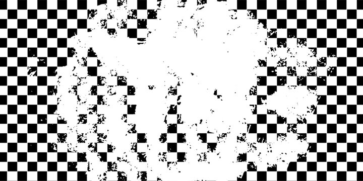 Black and white checkered pattern, Checkerboard seamless pattern