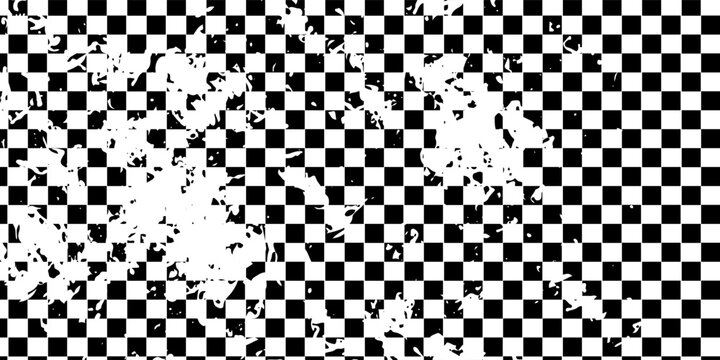 Black and white checkered pattern, Checkerboard seamless pattern