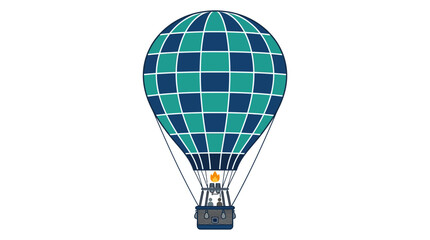 Naklejka premium Hot air balloon in the sky.