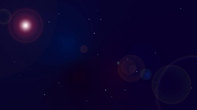 Abstract Deep Space Starfield with Lens Flare Loop Background Animation