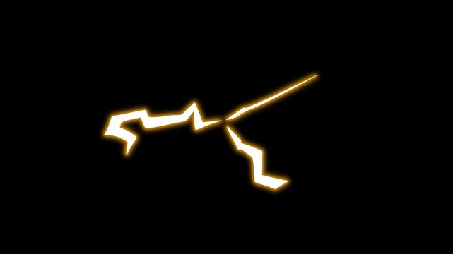 2D cartoon energy FX with flash explosion, thunder boom, lightning sparks, hand drawn smoke and liquid blast elements, artoon thunder bursts hand drawn animations on black screen background in 4K