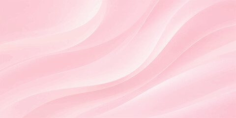 Fototapeta premium Soft pastel pink fabric waves create a gentle, ethereal background, evoking a sense of calm and serenity with its smooth, flowing texture.