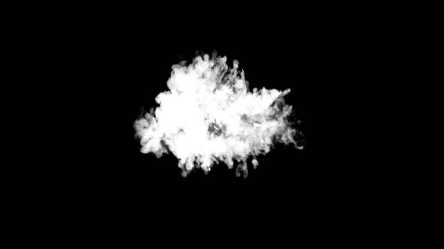 Magic smoke explosion on chroma key background black screen, splash fx stream shockwave animation comic flash dust frame by frame slow motion, smooth cartoon smoke transition animation.