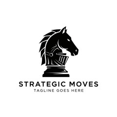 Classic and powerful chess knight emblem representing strategy and smart business moves. © StockGallery