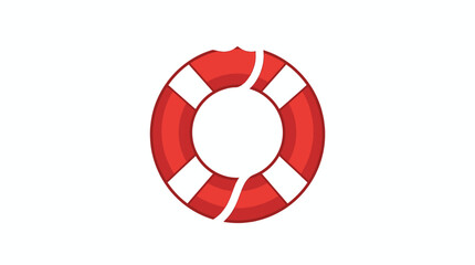 Red and white life preserver ring. © Zimba