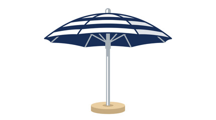 Fototapeta premium Beach Umbrella with Blue Canopy.