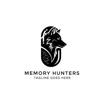 Protective wolf emblem ideal for security firms, private investigators, and heritage-based brand identities.