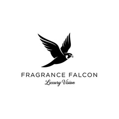 Fototapeta premium Elegant and powerful raptor icon ideal for luxury branding, security firms, or wildlife organizations.