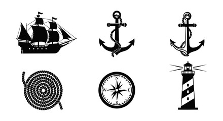 Obraz premium vector illustration of a sailing ship