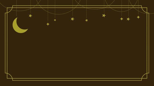 Elegant and luxurious simple frame background with golden stars