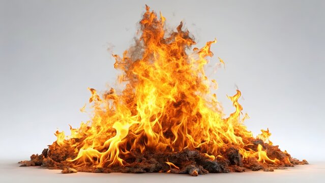 Fire isolate on white background